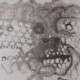 Ce détail d'un dessin de Victor Hugo représente un visage vu de face et de côté, comme saisi aux rayons X.