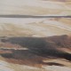 Ce détail d'un dessin de Victor Hugo représente, de façon abstraite, des taches d'ombre en mouvement avec une ligne sombre sur l'horizon.