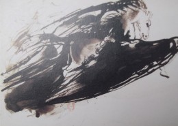 Ce détail d'un dessin de Victor Hugo représente un pégase en furie s'élevant vers le firmament.