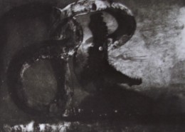Ce détail d'un dessin de Victor Hugo représente un dragon entortillé dans les nœuds de son corps, gueule ouverte , et jetant ses flammes.