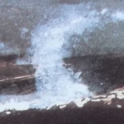 Ce détail d'un dessin de Victor Hugo représente la gerbe d'une vague de l'océan, telle une étoile nommé Stella surgissant dans la nuit.