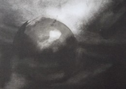 Ce détail d'un dessin de Victor Hugo représente la Terre, astre dans les cieux.