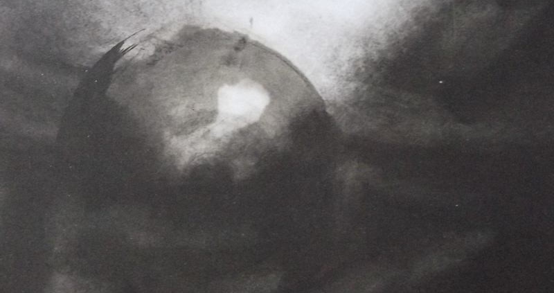 Ce détail d'un dessin de Victor Hugo représente la Terre, astre dans les cieux.