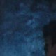 Ce détail d'un dessin de Victor Hugo représente un ciel bleu de nuit, de la couleur du manteau du mendiant.