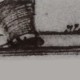 Ce détail d'un dessin de Victor Hugo représente une barque à voile naviguant sur un fleuve.