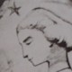 Ce détail d'un dessin de Victor Hugo représente, en gros plan, le visage de profil d'une jeune femme (Léopoldine, noyée le 4 septembre 1843, à Villequier). Au-dessus, à droite, on distingue une étoile à cinq branches.
