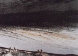 Ce détail d'un dessin de Victor Hugo représente un bord de mer qui est peut-être le quai d'Anvers (d'où Alexandre Dumas vint saluer Victor Hugo partant pour l'exil).