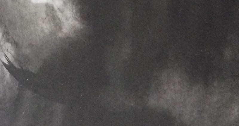 Ce détail d'un dessin de Victor Hugo représente un astre sortant de l'ombre d'où il est issu, et y retournant.