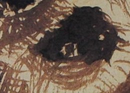 Ce détail d'un dessin de Victor Hugo représente un œil, peut-être celui d'un homme en quête d'infini.