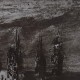 Ce détail d'un dessin de Victor Hugo représente trois tours qui se dressent dans un ciel sombre et tourmenté (au-dessus d'un empire en déclin ?).