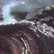 Ce détail d'un dessin de Victor Hugo représente l'écume et la vague de "la colère bouffonne" des adversaires de Victor Hugo.
