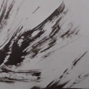Ce détail d'un dessin de Victor Hugo représente les battements d'aile des oiseaux envolés".