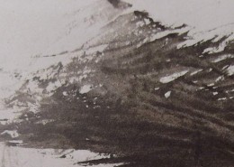 Ce détail d'un dessin de Victor Hugo représente, de façon abstraite, une tête de dragon imaginée par le fils d'un poëte.