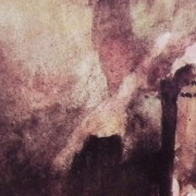 Ce détail d'un dessin de Victor Hugo représente une tour crénelée adossée à une forteresse et surmontée d'un ciel dont "l'ardent refrain flamboie".