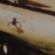 Ce détail d'un dessin de Victor Hugo représente, nimbé de brume, une silhouette (homme, enfant ou araignée ?) nageant dans un flux de lumière dorée, entre deux bords sombres.