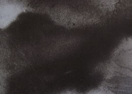 Ce détail d'un dessin de Victor Hugo représente un "grand nuage obscur posé sur l'horizon".